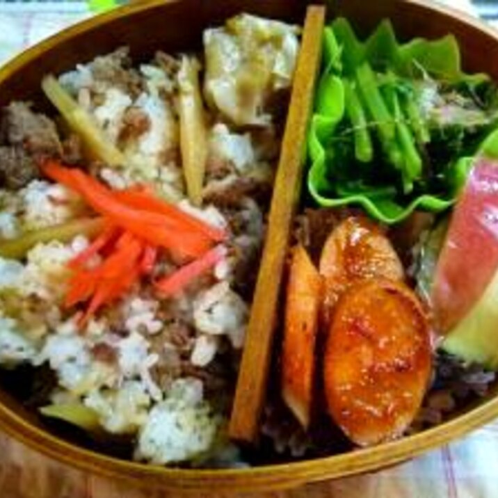 曲げわっぱでスピード弁当５　みんな大好き混ぜご飯